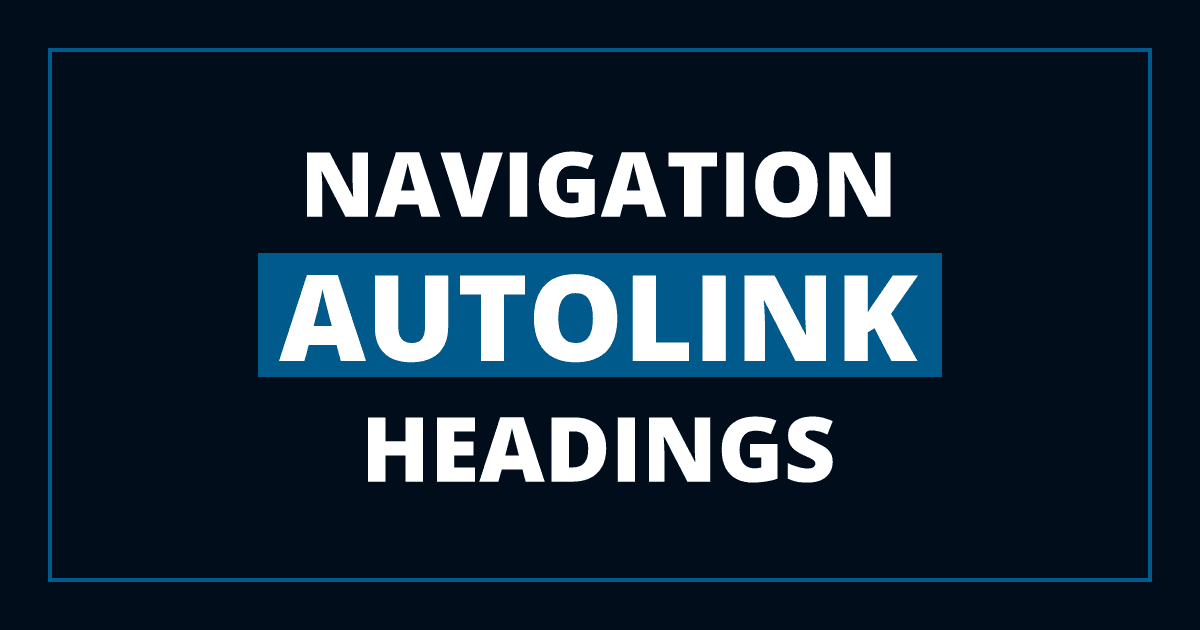 Building an Autolink Heading Component for React Navigation