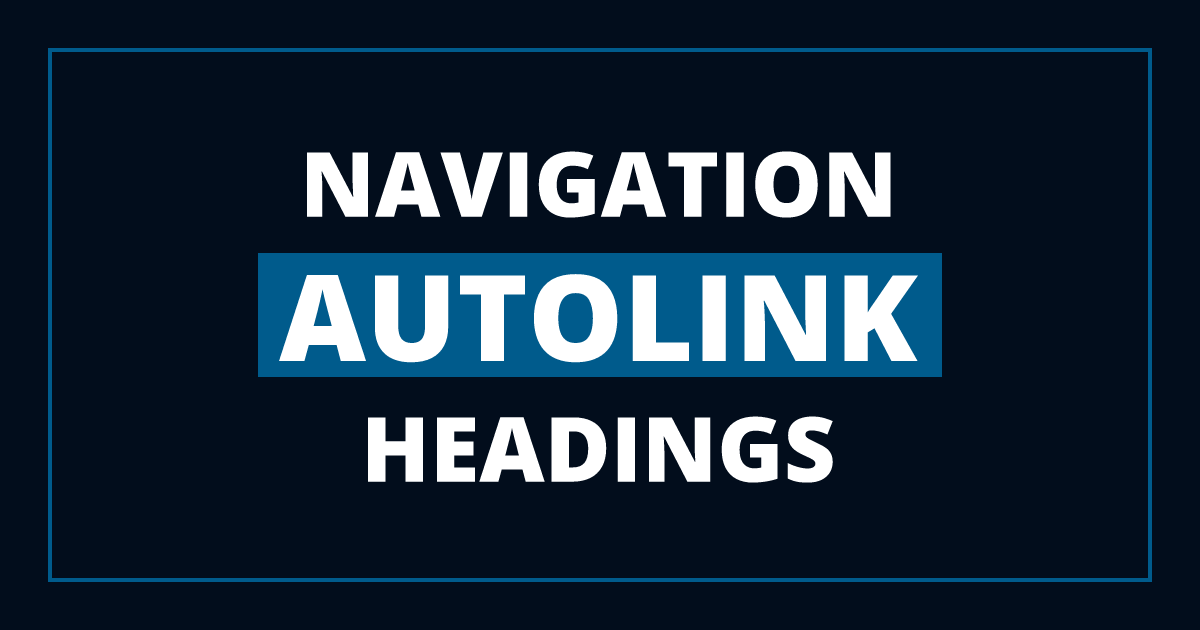 Building an Autolink Heading Component for React Navigation